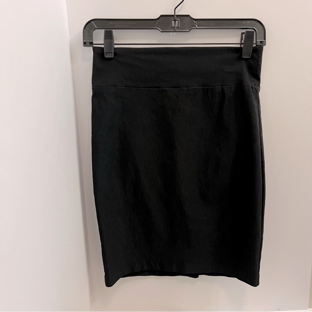 IZ BEYER Stretch High Waisted Pencil Skirt-Black